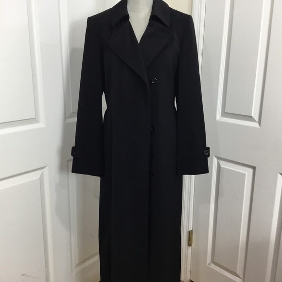 Gallery Company Black Long Trench Coat 